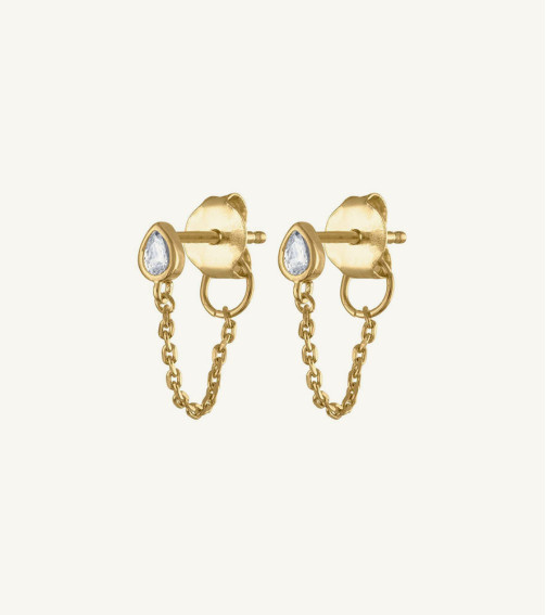 Gold Croissant Hoop Earrings