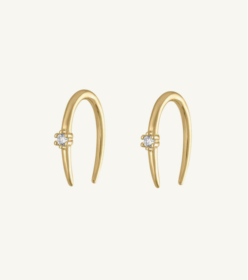 Sterling Gold diamond Earring